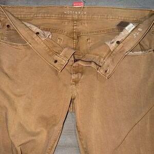 Mott Bow Men Tan Chinos Pants Slim Fit Casual Chino Trousers Size 38x30